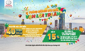 Toyota Hưng Yên triển khai chương trình ưu đãi tháng 11 dành cho khách hàng